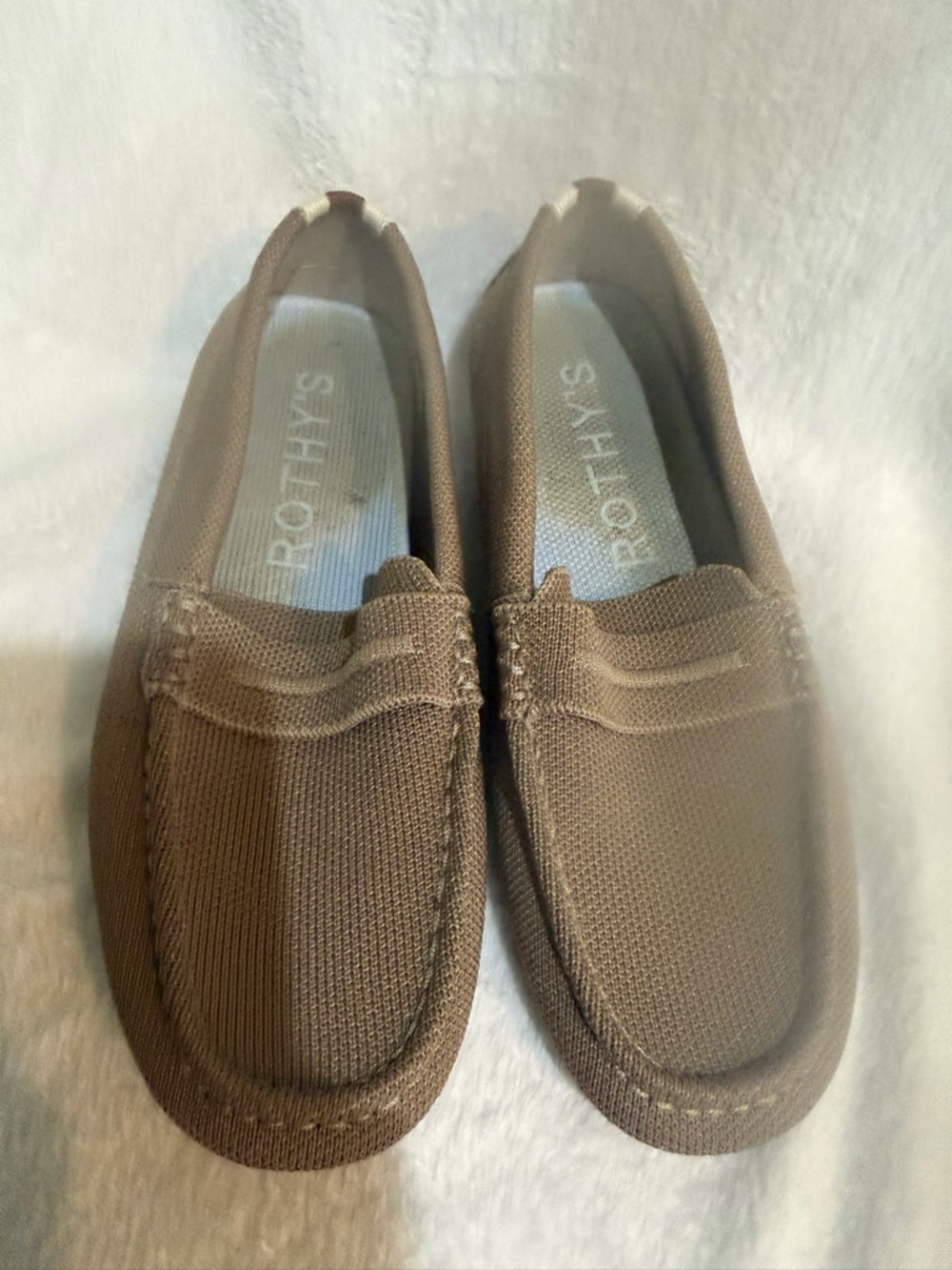Rothy's Taupe Knit Penny Loafers
